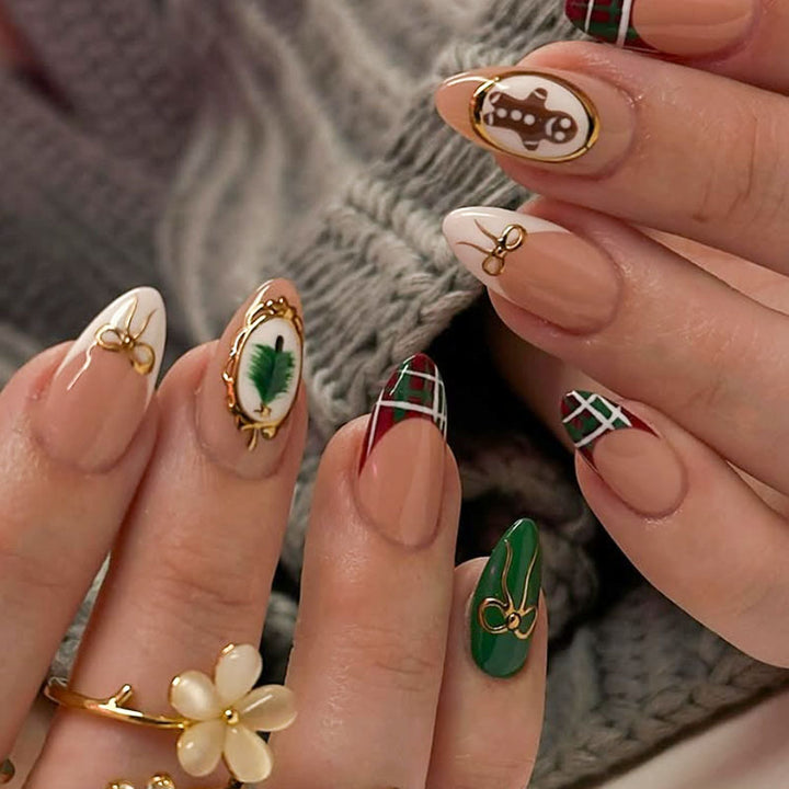 Festliche Themen Press-On Nagelkunst