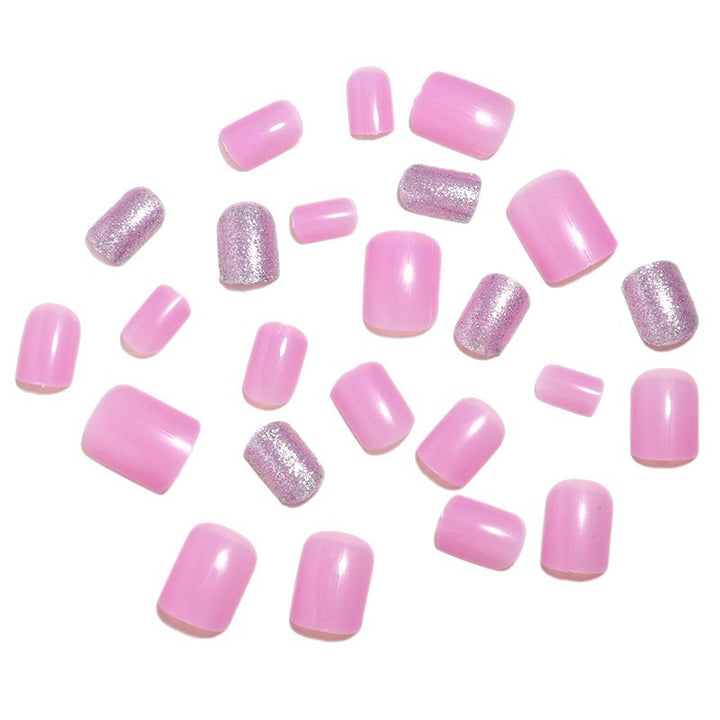 Dekoratives Press-On Nagelset mit Glitzerakzenten Karnz