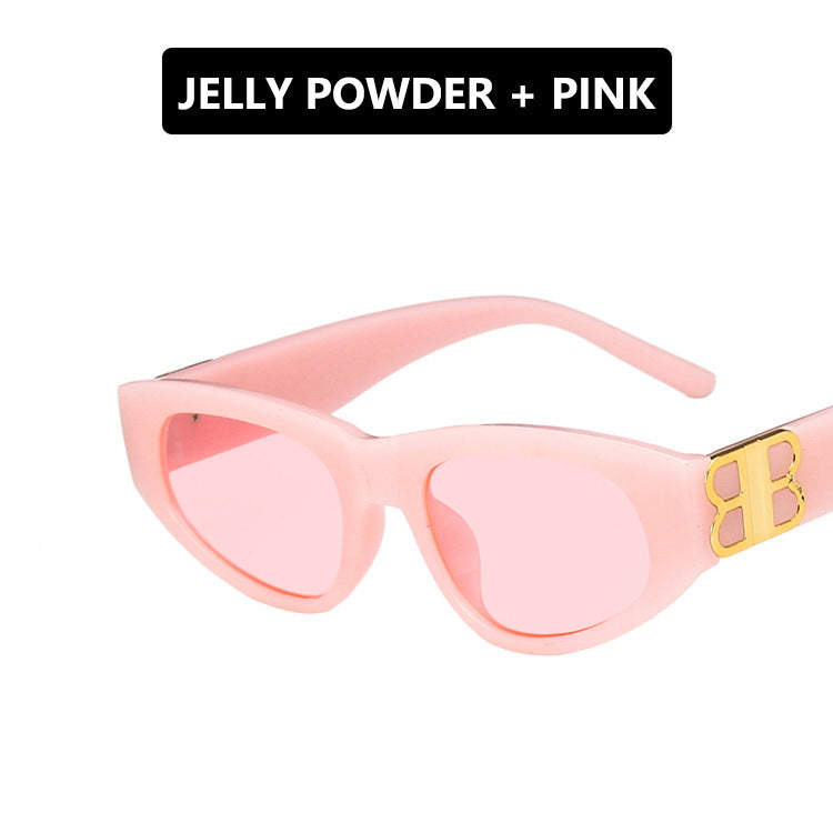 Damen modische Cat-Eye Sonnenbrille mit luxuriösen Akzenten Karnz