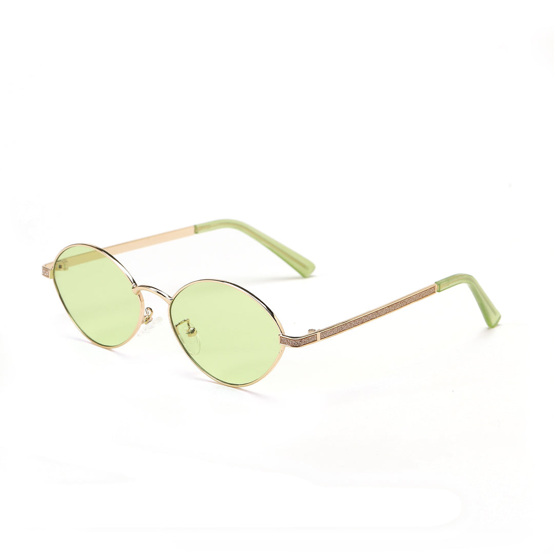 Damen modische runde Sonnenbrille mit luxuriösen Akzenten Karnz
