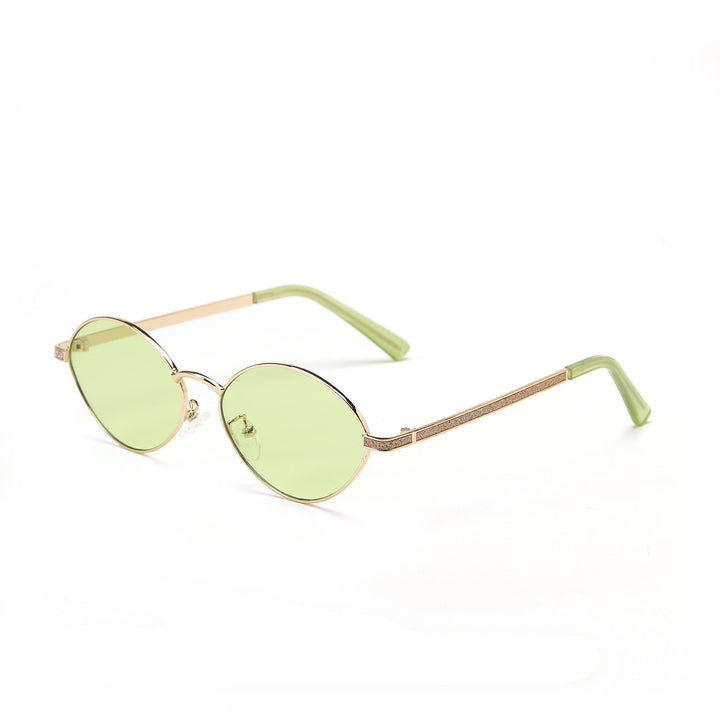 Damen modische runde Sonnenbrille mit luxuriösen Akzenten Karnz