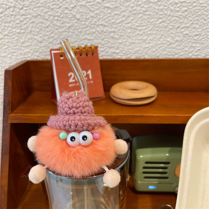 Verspielter Fuzzy Charakter Schlüsselanhänger Karnz