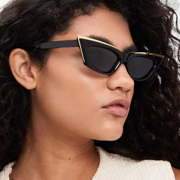 Damen extravagante Cat-Eye Sonnenbrille Karnz