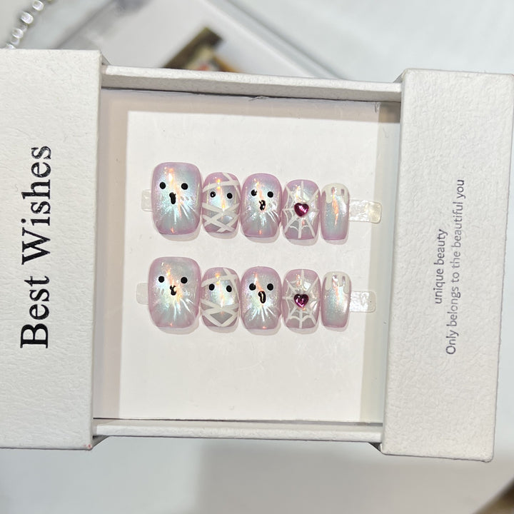 Verspielte Charaktere Press-On Nagelset Karnz