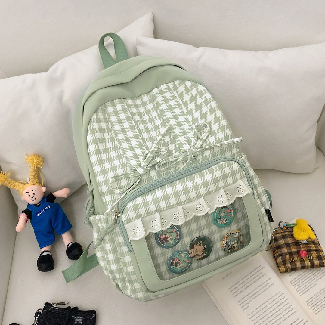 Stylischer Karomuster-Rucksack Karnz