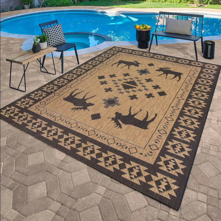 Mehrfarbiger Outdoor-Teppich