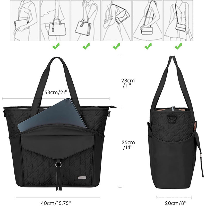 Praktische Handtasche mit Mehreren Fächern Karnz