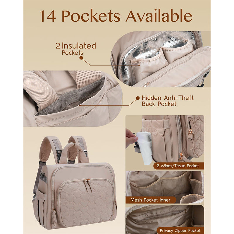 Multifunktionale Wickeltasche mit Ergonomischen Schulterträgern Karnz