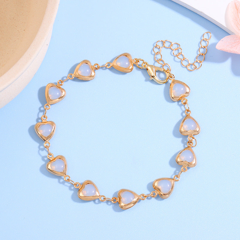 Herzförmiges Link-Armbändchen Karnz