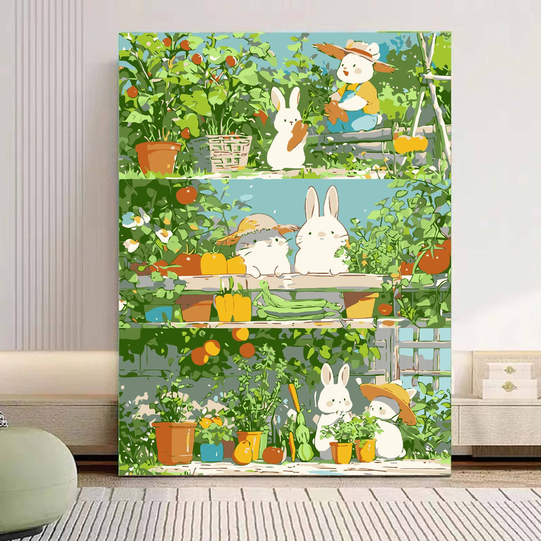 Verspielt Panda Illustration Leinwandkunst Karnz