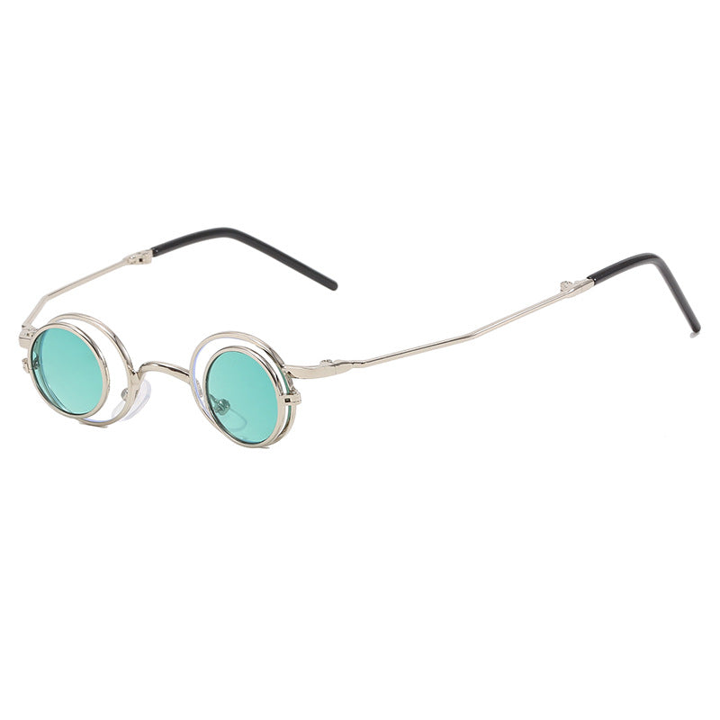 Damen Modische runde Sonnenbrille mit elegantem Metallrahmen Karnz