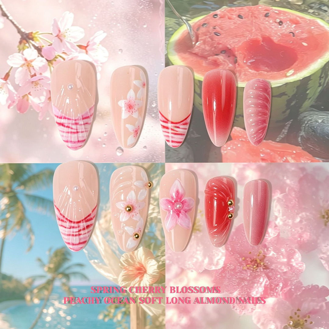 Florale Kunst Press-On Nagelspitzen Kollektion Karnz