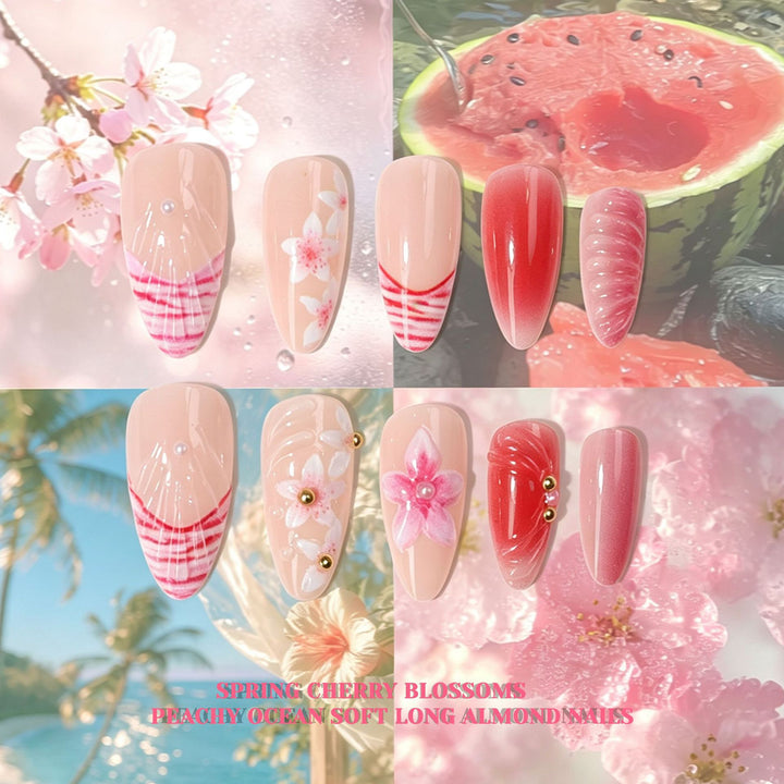 Florale Kunst Press-On Nagelspitzen Kollektion Karnz