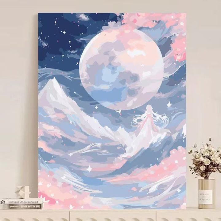 Abstrakte Berglandschaft Leinwand Kunst Karnz