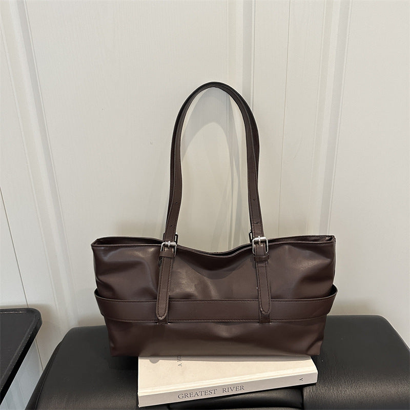 Schlanker strukturierter Leder-Tote