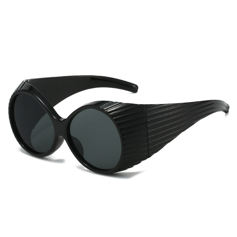 Damen Extravagante Sonnenbrille mit einzigartigem Wellendesign Karnz