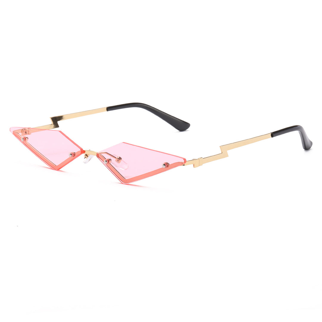 Damen Designer-Sonnenbrille mit futuristischem Rahmen Karnz