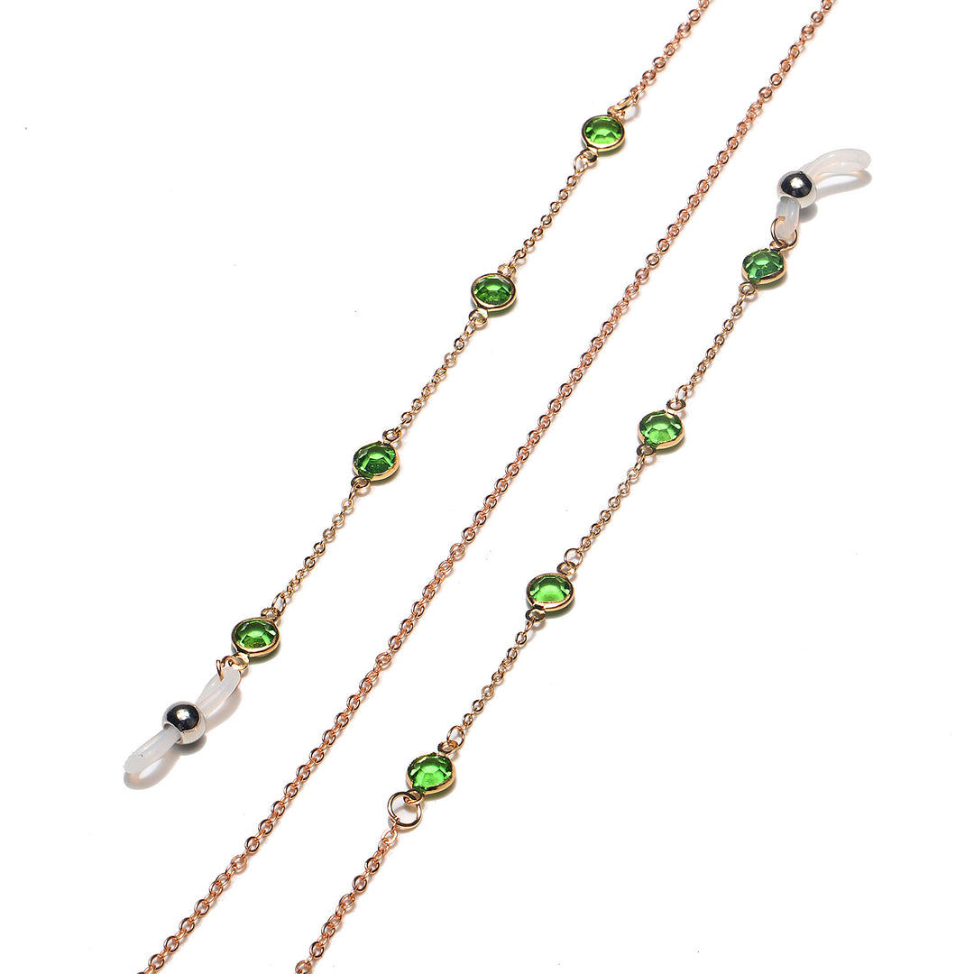 Elegante Edelstein Brillen Kette Karnz
