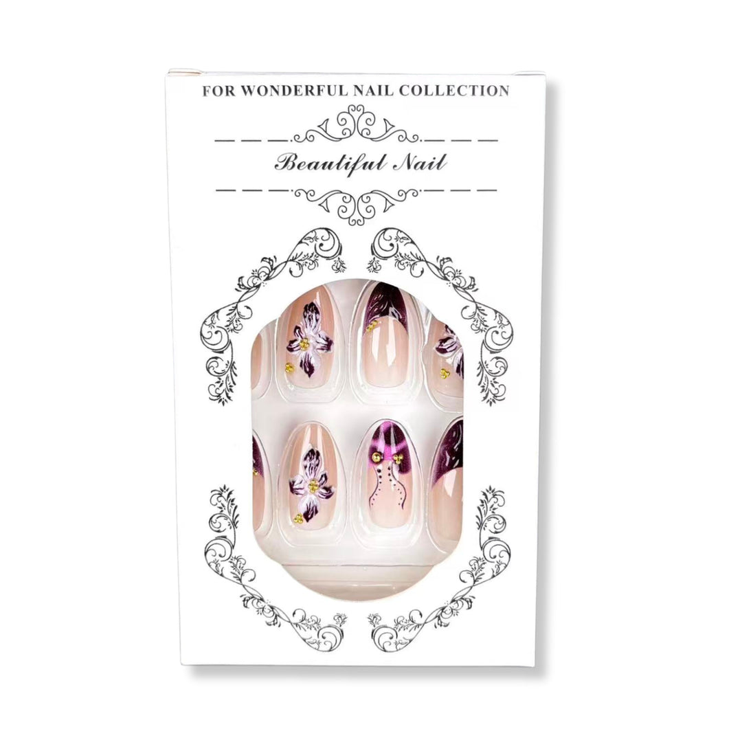 Elegante Blumen Press-On Nagel Kollektion