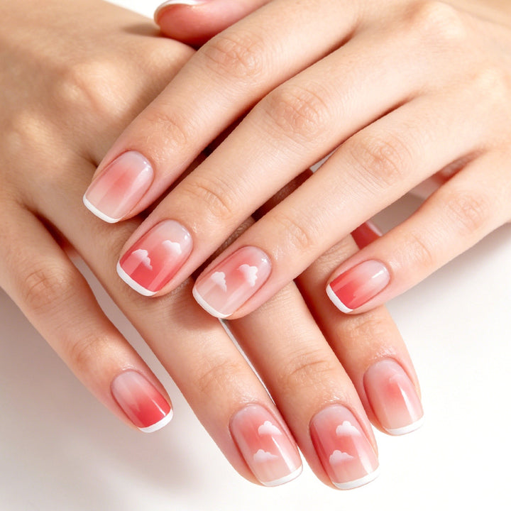 Ombre Cloud Design Press-On Nail Set Karnz