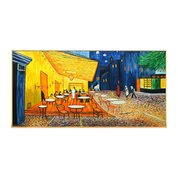 Vintage Café Szene Leinwandkunst