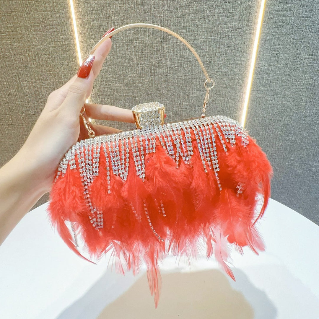 Feder-Beschmückte Abend-Clutch