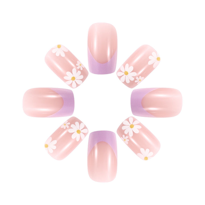 Blumen Französische Spitze Aufkleber Nägel Karnz