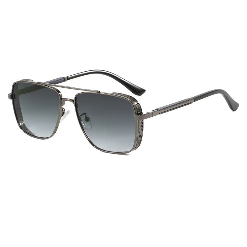 Damen modische quadratische Sonnenbrille mit luxuriösen Metallakzenten Karnz