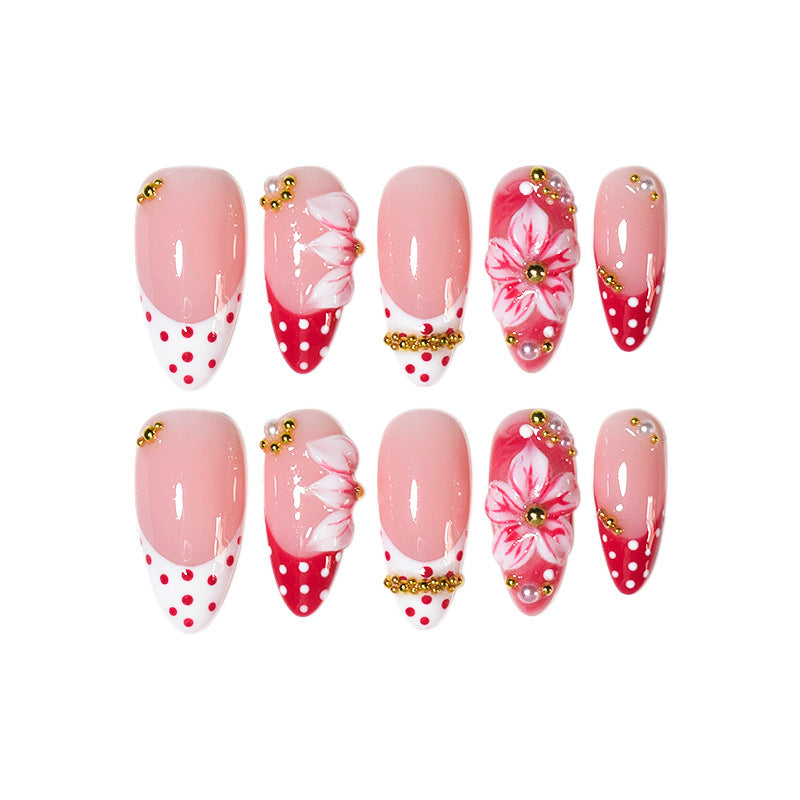 3D Floral Nail Art Press-On Set Karnz