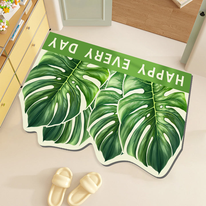 Inspirierende Monstera-Blatt Fußmatte