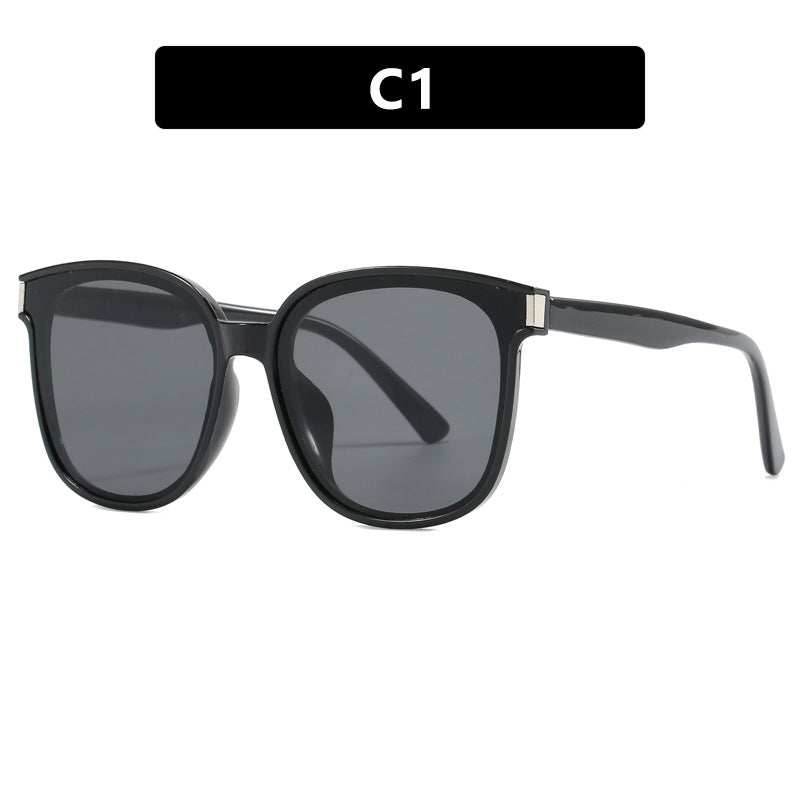 Damen modische Sonnenbrille mit hochwertigem, transparentem Kunststoffrahmen Karnz