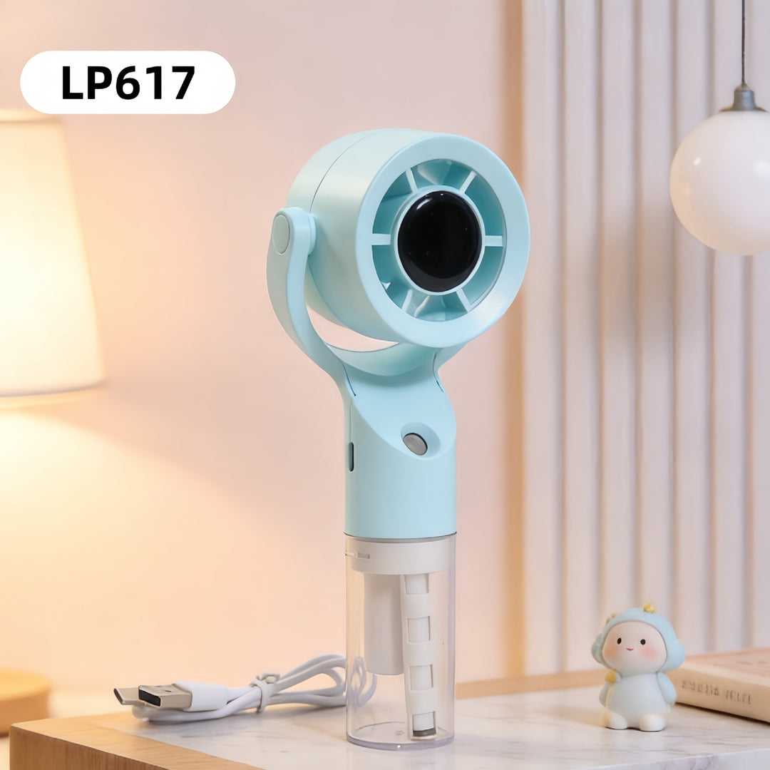 Damen Tragbarer USB-Standventilator mit kreativer Sprühfunktion Karnz