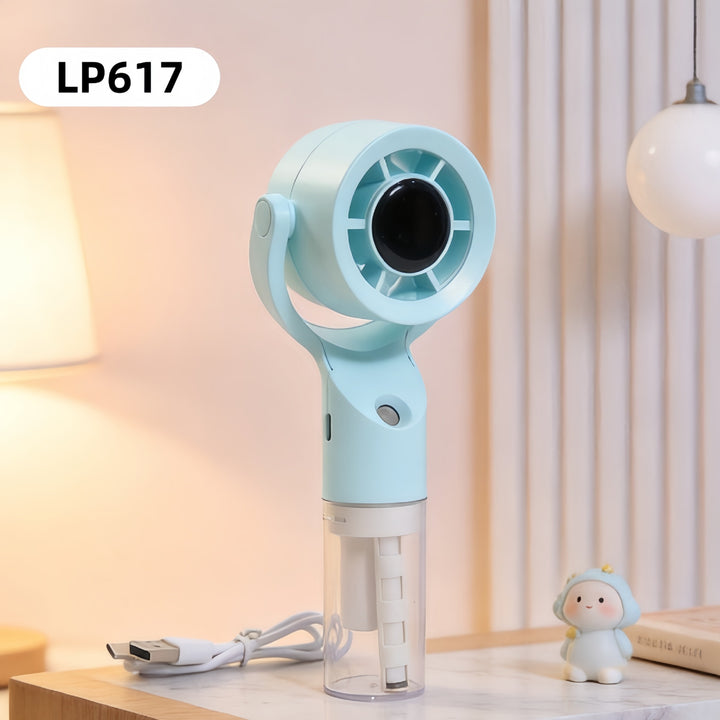 Damen Tragbarer USB-Standventilator mit kreativer Sprühfunktion Karnz