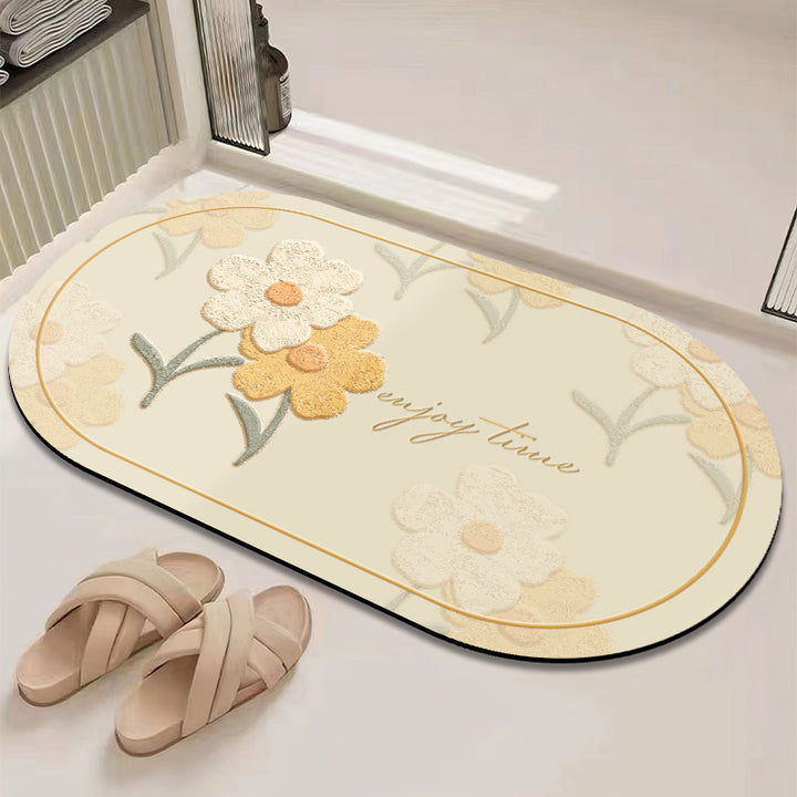Chic inspirierendes florales Badematte