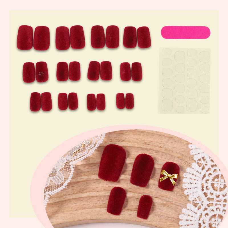 Velvet Press-On Nail Set Karnz