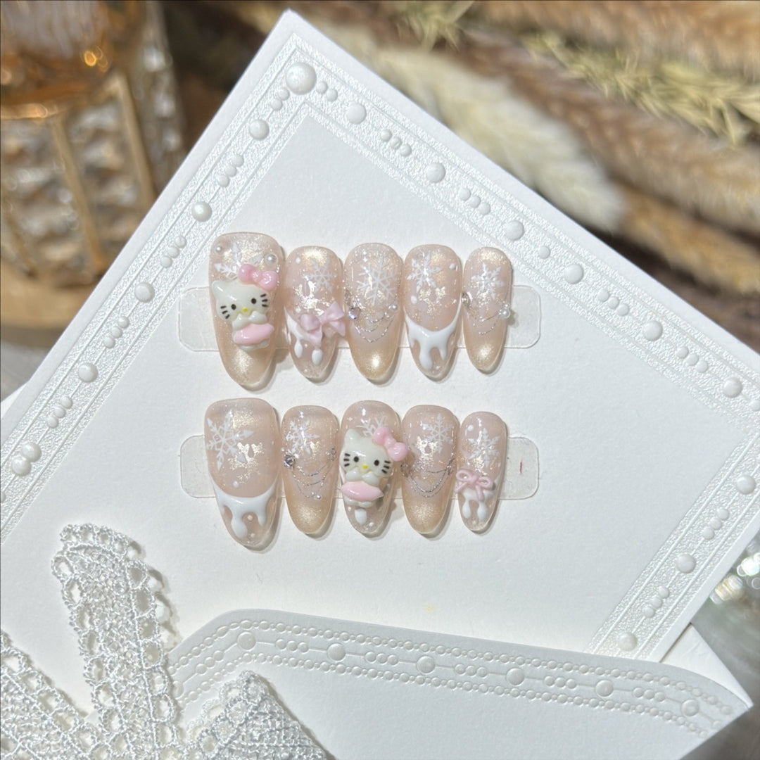 Dekoratives thematisches Press-On-Nagelkunst-Set Karnz