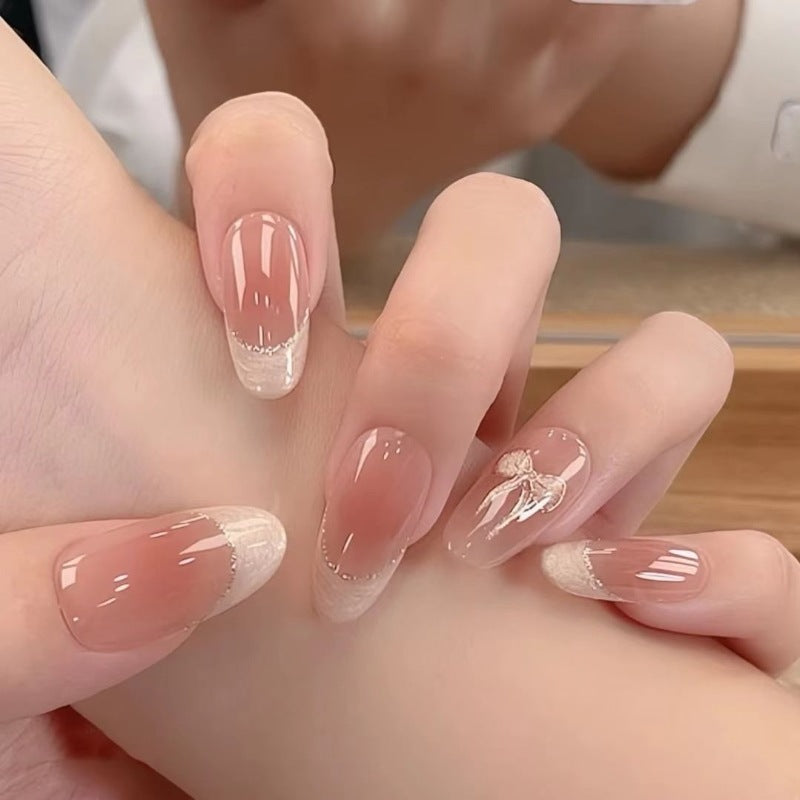 Elegante französische Spitze Acryl-Nagelerweiterungen
