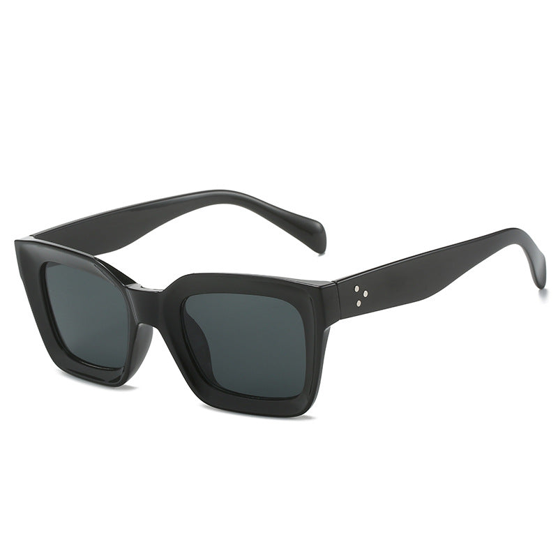 Damen modische quadratische Sonnenbrille mit elegantem, breitem Rahmen Karnz