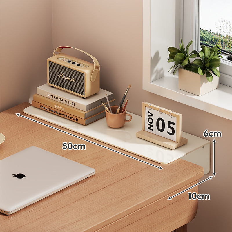 Slim schwebendes wandmontiertes Schreibtischregal Monitorerhöhung mit eleganter, gehärteter Glasoberfläche