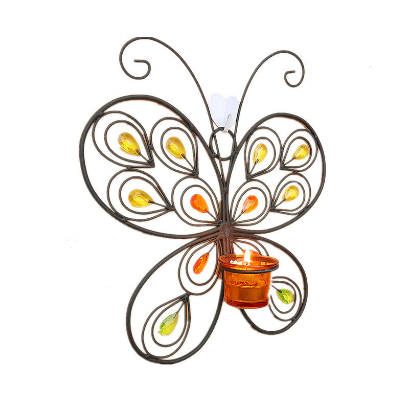 Dekorativer Schmetterling Wandkerzenhalter