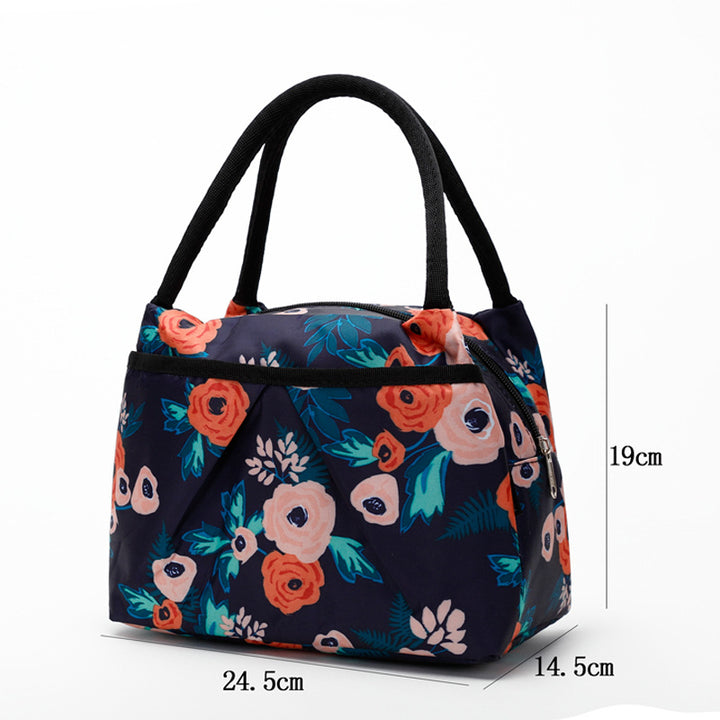 Blumige isolierte Lunch-Kühltasche Karnz