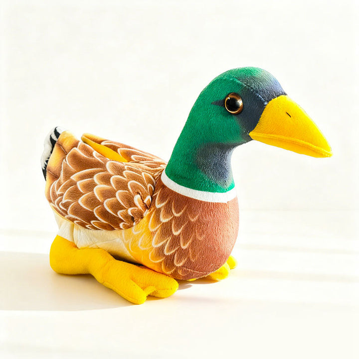 Mallard-Ente Plüschbegleiter mit besticktem Federdesign & gewichtetem Boden Karnz