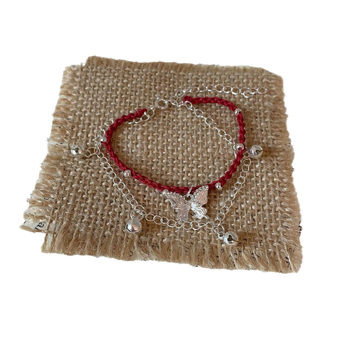 Schmetterlingsanhänger Makramee-Armband Karnz