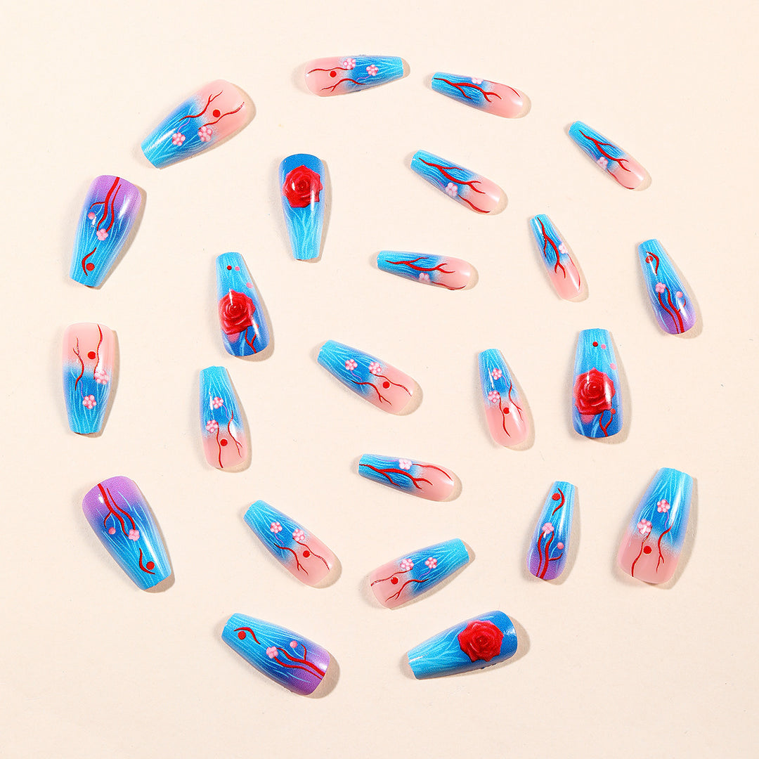 Floral 3D Nagelkunst Erweiterungen Karnz