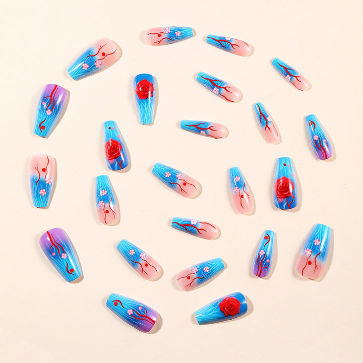 Floral 3D Nagelkunst Erweiterungen Karnz