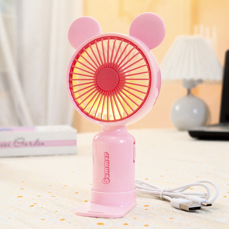 Damen Tragbarer LED-Handventilator im kreativen Tierdesign Karnz