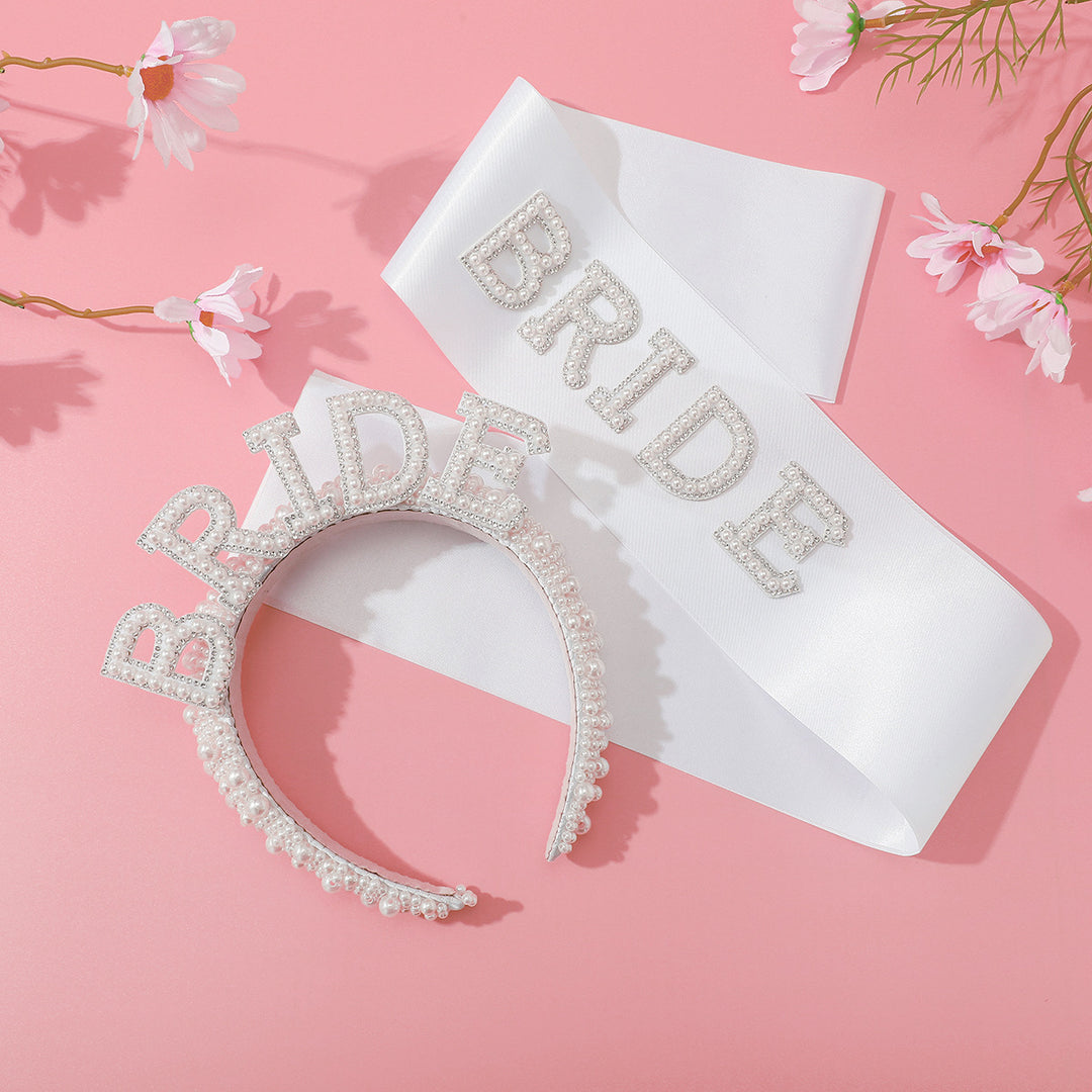 Damen Braut-Satinband mit funkelnden Kristallen Karnz