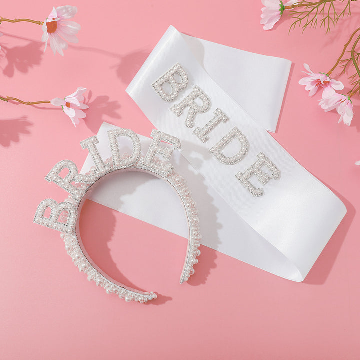 Damen Braut-Satinband mit funkelnden Kristallen Karnz