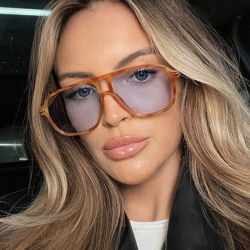 Damen oversized Sonnenbrille mit modischem Design und schützendem UV-Filter Karnz