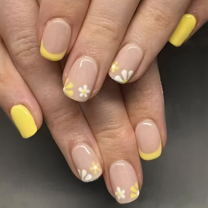 Floral Französische Spitze Press-On Nagelkunst Karnz